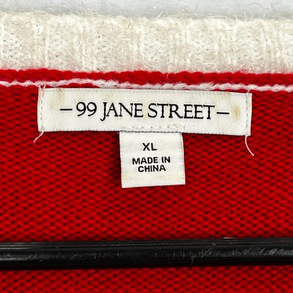 Ugly Christmas Sweater 99 Jane Street XL Grumpy Cat Elf Jingle Bells - Picture 7 of 7